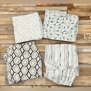 Aden & Anais muslin swaddle blanket lot of 4
